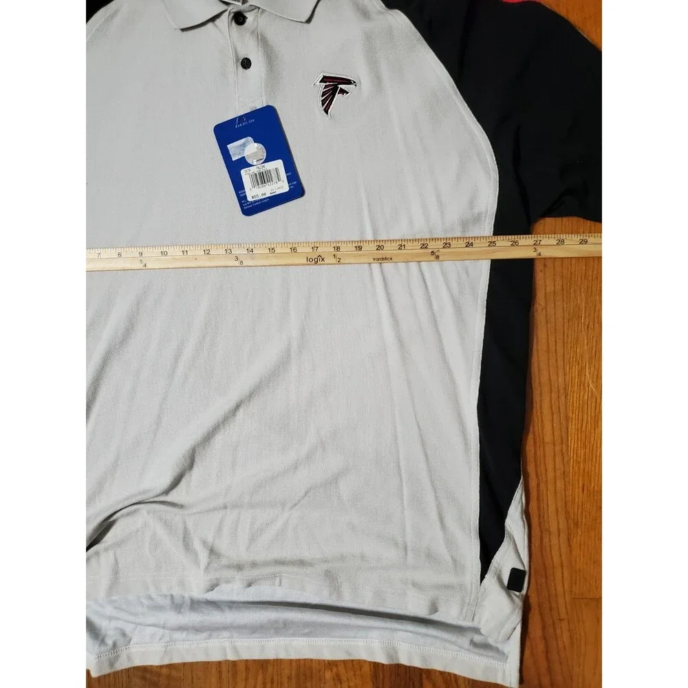 Vintage Reebok Play Dry NFL Team Apparel Falcons Polo Shirt Mens 2XL NWT STAIN